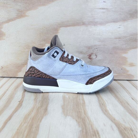 Nike-Air Jordan 3 Retro P-Sneakers-White/Brown-Kids Little Unisex-13C-DM0966-102 - Picture 5 of 9